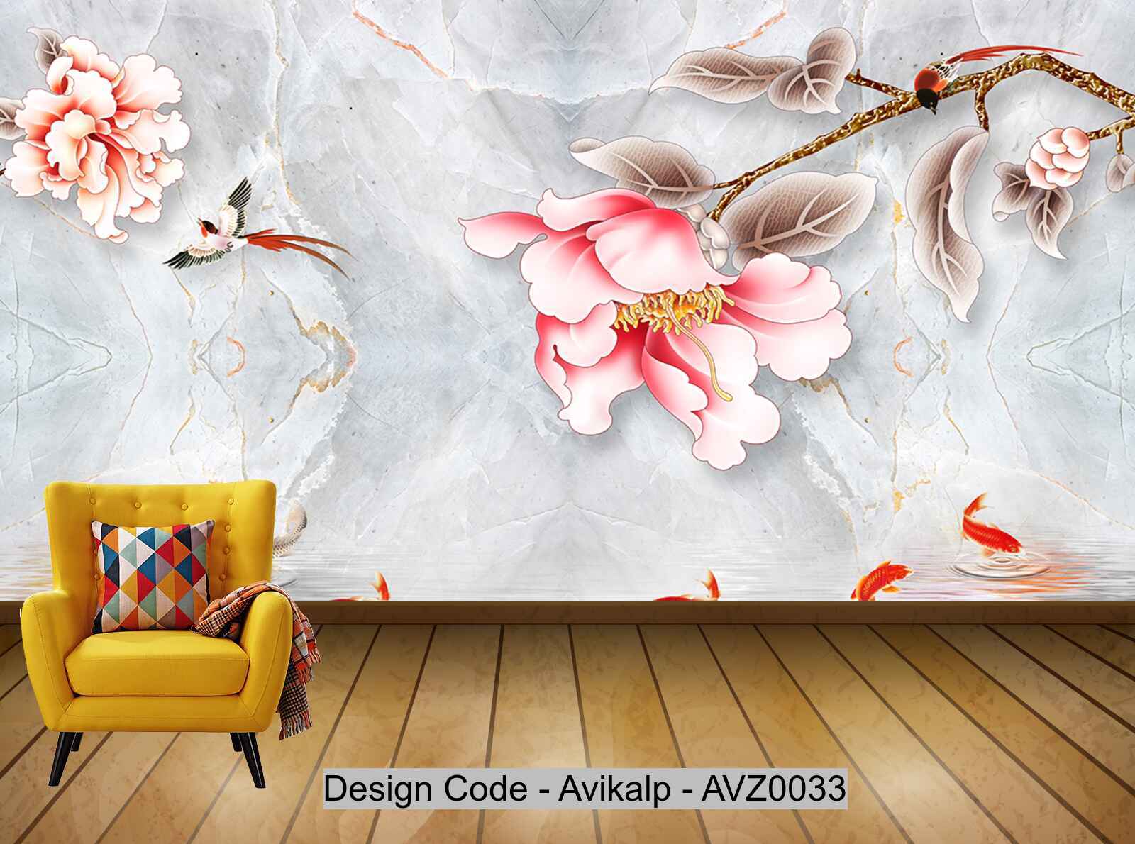 Avikalp Exclusive AVZ0033 Flower Squid Water Grain Marble Stone Pattern Tv Background Wall HD 3D Wallpaper Avikalp Exclusive AVZ0033 Flower Squid Water Grain Marble Stone Pattern Tv Background Wall HD 3D Wallpaper