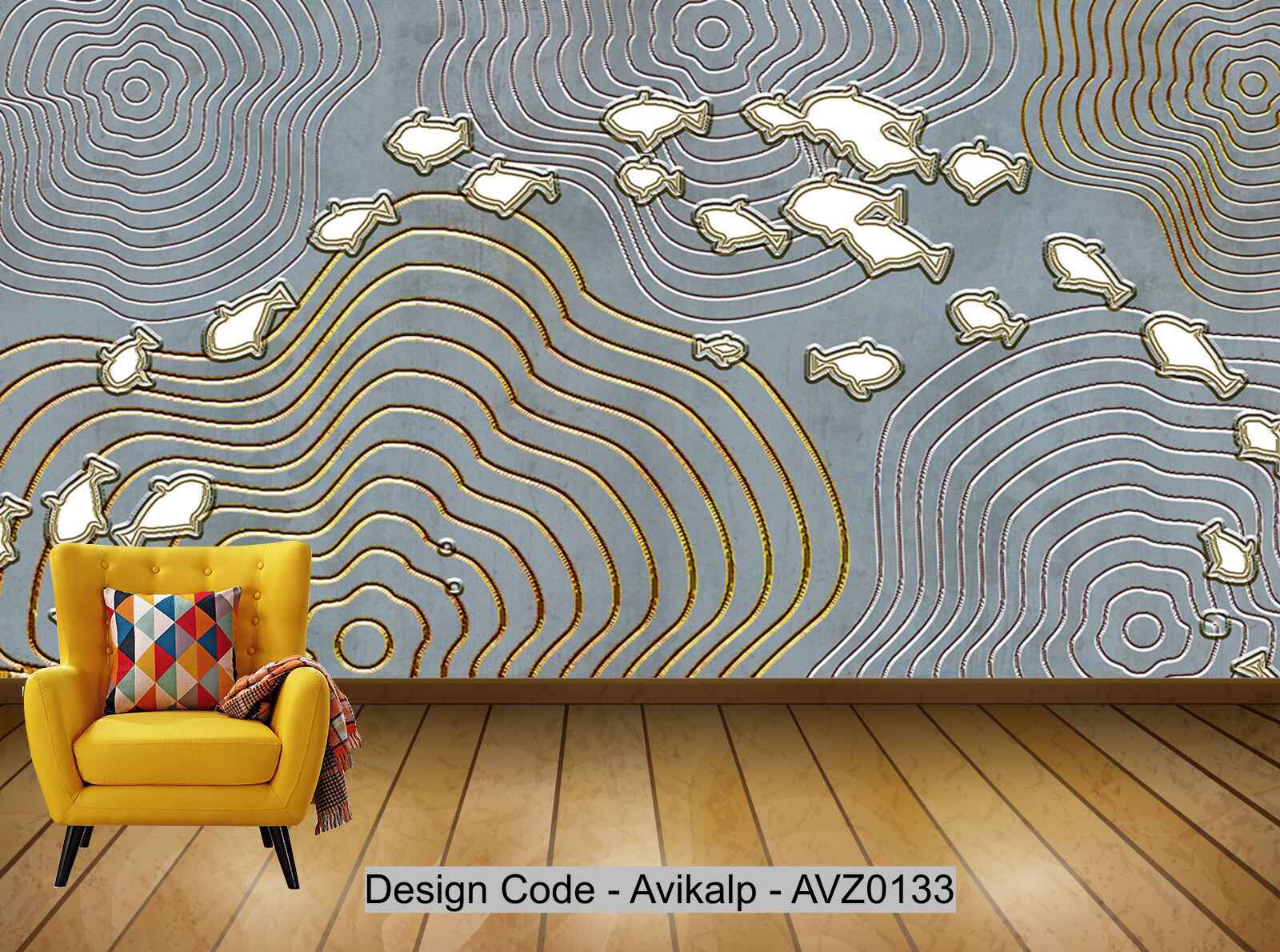 Avikalp Exclusive AVZ0133 Modern Beautiful Three Dimensional 3D Fish Tree Wheel Background Wall HD 3D Wallpaper Avikalp Exclusive AVZ0133 Modern Beautiful Three Dimensional 3D Fish Tree Wheel Background Wall HD 3D Wallpaper