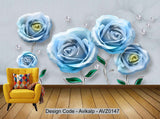 Avikalp Exclusive AVZ0147 Modern Minimalist Small Fresh Blue Rose Jewelry Beautiful Background Wall HD 3D Wallpaper Avikalp Exclusive AVZ0147 Modern Minimalist Small Fresh Blue Rose Jewelry Beautiful Background Wall HD 3D Wallpaper
