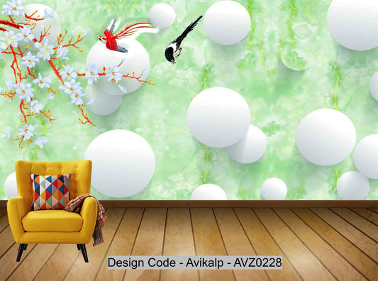 Avikalp Exclusive AVZ0228 Creative Stereoscopic 3D Chinese Style Tv Background Wall HD 3D Wallpaper