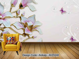 Avikalp Exclusive AVZ0240 Jewelry Embossed Stereo Simple Fashion New Chinese Magnolia Background Wall HD 3D Wallpaper Avikalp Exclusive AVZ0240 Jewelry Embossed Stereo Simple Fashion New Chinese Magnolia Background Wall HD 3D Wallpaper