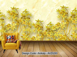 Avikalp Exclusive AVZ0293 Golden Financial Rich 3D Gold Gold Leaf Floral Tv Background Wall HD 3D Wallpaper Avikalp Exclusive AVZ0293 Golden Financial Rich 3D Gold Gold Leaf Floral Tv Background Wall HD 3D Wallpaper