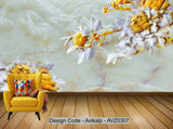 Avikalp Exclusive AVZ0307 3D Wood Carving Peony Marble Wall Background HD 3D Wallpaper Avikalp Exclusive AVZ0307 3D Wood Carving Peony Marble Wall Background HD 3D Wallpaper