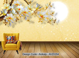 Avikalp Exclusive AVZ0354 Chinese Style Full Moon Flower Open Rich Gold Background Wall HD 3D Wallpaper Avikalp Exclusive AVZ0354 Chinese Style Full Moon Flower Open Rich Gold Background Wall HD 3D Wallpaper