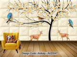 Avikalp Exclusive AVZ0547 Modern Beautiful Plum Blossom Bird Deer Tv Background Wall HD 3D Wallpaper Avikalp Exclusive AVZ0547 Modern Beautiful Plum Blossom Bird Deer Tv Background Wall HD 3D Wallpaper
