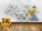Avikalp Exclusive AVZ0618 Modern Minimalistic Triangle Embossed Geometric Tv Background Wall HD 3D Wallpaper Avikalp Exclusive AVZ0618 Modern Minimalistic Triangle Embossed Geometric Tv Background Wall HD 3D Wallpaper