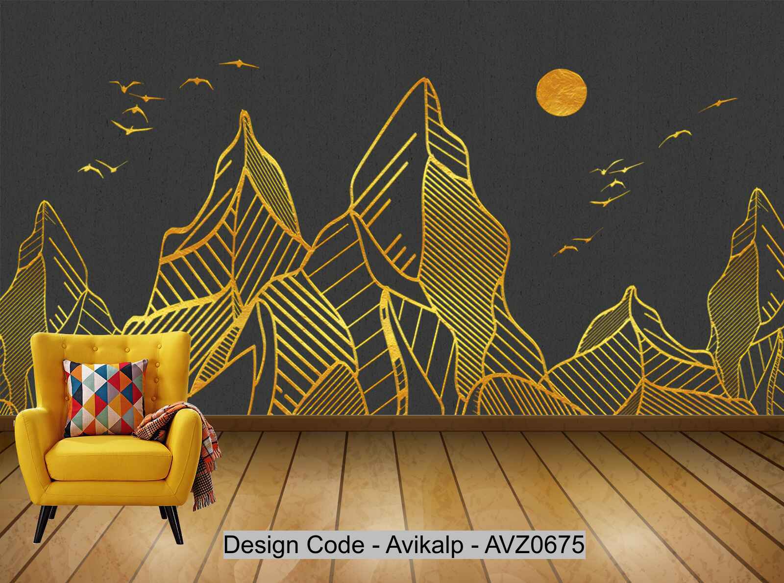 Avikalp Exclusive AVZ0675 Modern Minimalist Geometric Line Drawing Landscape Decoration Painting HD 3D Wallpaper Avikalp Exclusive AVZ0675 Modern Minimalist Geometric Line Drawing Landscape Decoration Painting HD 3D Wallpaper