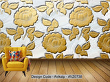Avikalp Exclusive AVZ0738 Modern Minimalist Golden Embossed Tv Background Wall HD 3D Wallpaper Avikalp Exclusive AVZ0738 Modern Minimalist Golden Embossed Tv Background Wall HD 3D Wallpaper