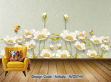 Avikalp Exclusive AVZ0744 Modern Minimalist 3D Embossed Flowers Tv Background Wall HD 3D Wallpaper Avikalp Exclusive AVZ0744 Modern Minimalist 3D Embossed Flowers Tv Background Wall HD 3D Wallpaper