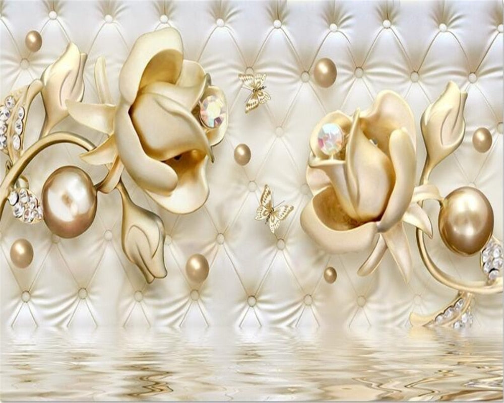 Avikalp Exclusive AWZ0137 3d Wallpapers Luxury Gold Roses Soft Bag Ball Jewelry Tv Background Wall Living Room Bedroom HD 3D Wallpaper Avikalp Exclusive AWZ0137 3d Wallpapers Luxury Gold Roses Soft Bag Ball Jewelry Tv Background Wall Living Room Bedroom HD 3D Wallpaper