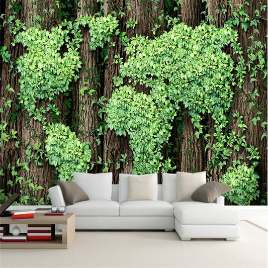 Avikalp Exclusive AWZ0239 3D Wallpaper Mural Sticker Creative World Map Vine 3D Living Room Sofa TV Background HD 3D Wallpaper