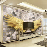 Avikalp Exclusive AWZ0375 3D Wallpaper Scandinavian Modern Gold Angel Wings Mosaic Stone Pattern HD 3D Wallpaper Avikalp Exclusive AWZ0375 3D Wallpaper Scandinavian Modern Gold Angel Wings Mosaic Stone Pattern HD 3D Wallpaper