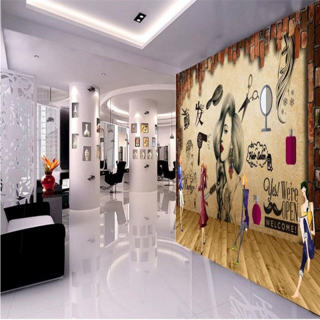 Wallpaper hair salon deals