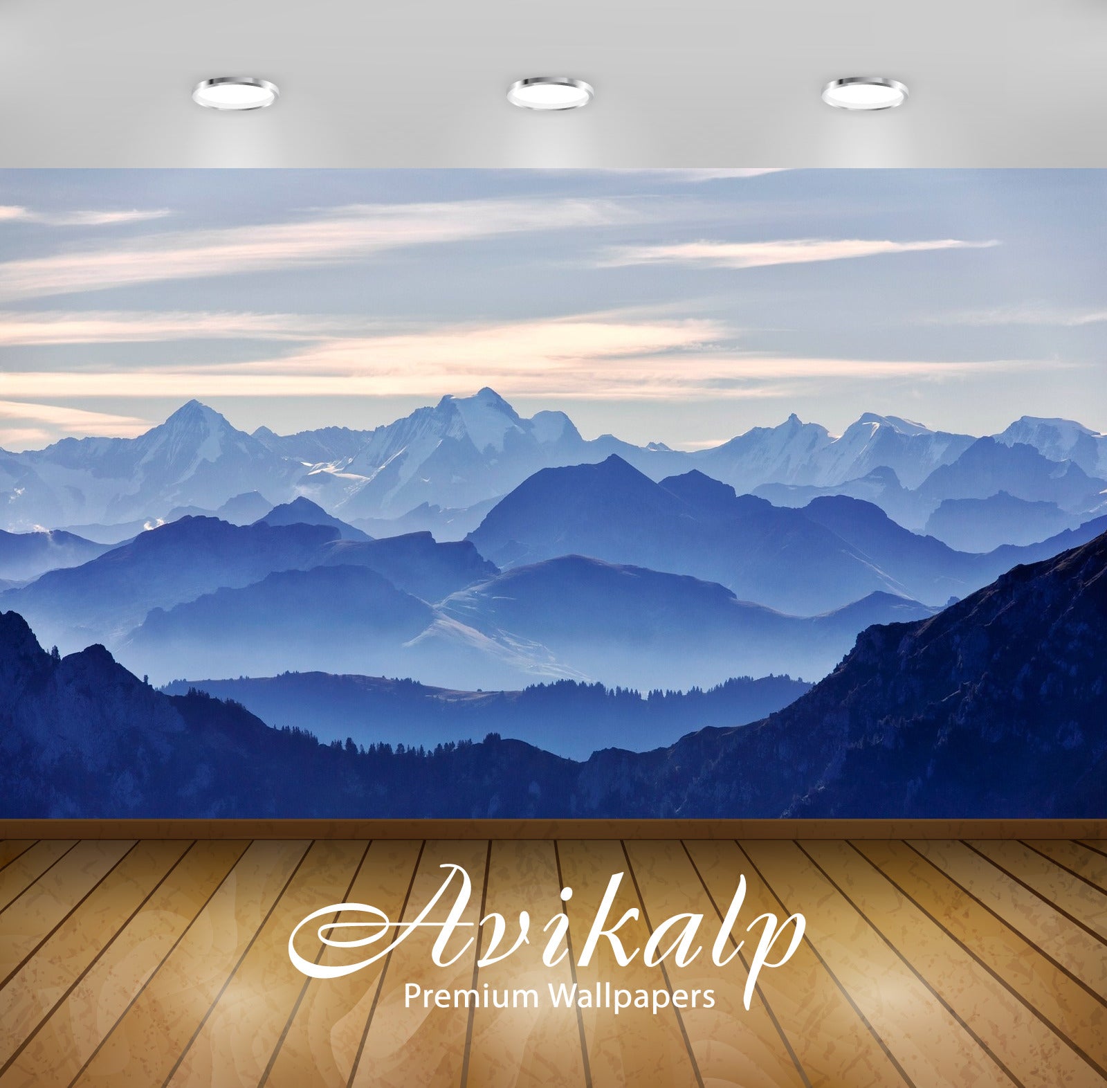 Avikalp Exclusive Blue Mountain AWI1093 HD Wallpapers for Living room, Hall, Kids Room, Kitchen, TV Avikalp Exclusive Blue Mountain AWI1093 HD Wallpapers for Living room, Hall, Kids Room, Kitchen, TV