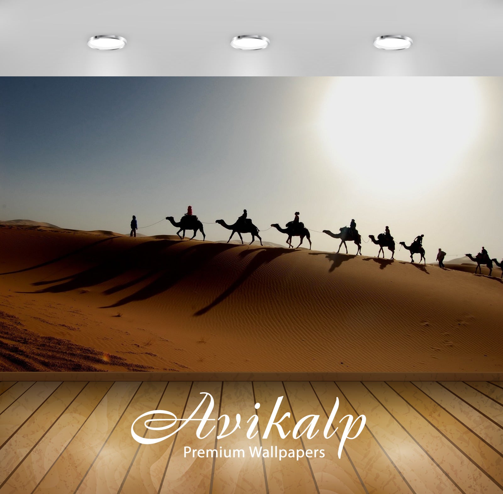 Avikalp Exclusive Desert Camels AWI1115 HD Wallpapers for Living room, Hall, Kids Room, Kitchen, TV Avikalp Exclusive Desert Camels AWI1115 HD Wallpapers for Living room, Hall, Kids Room, Kitchen, TV