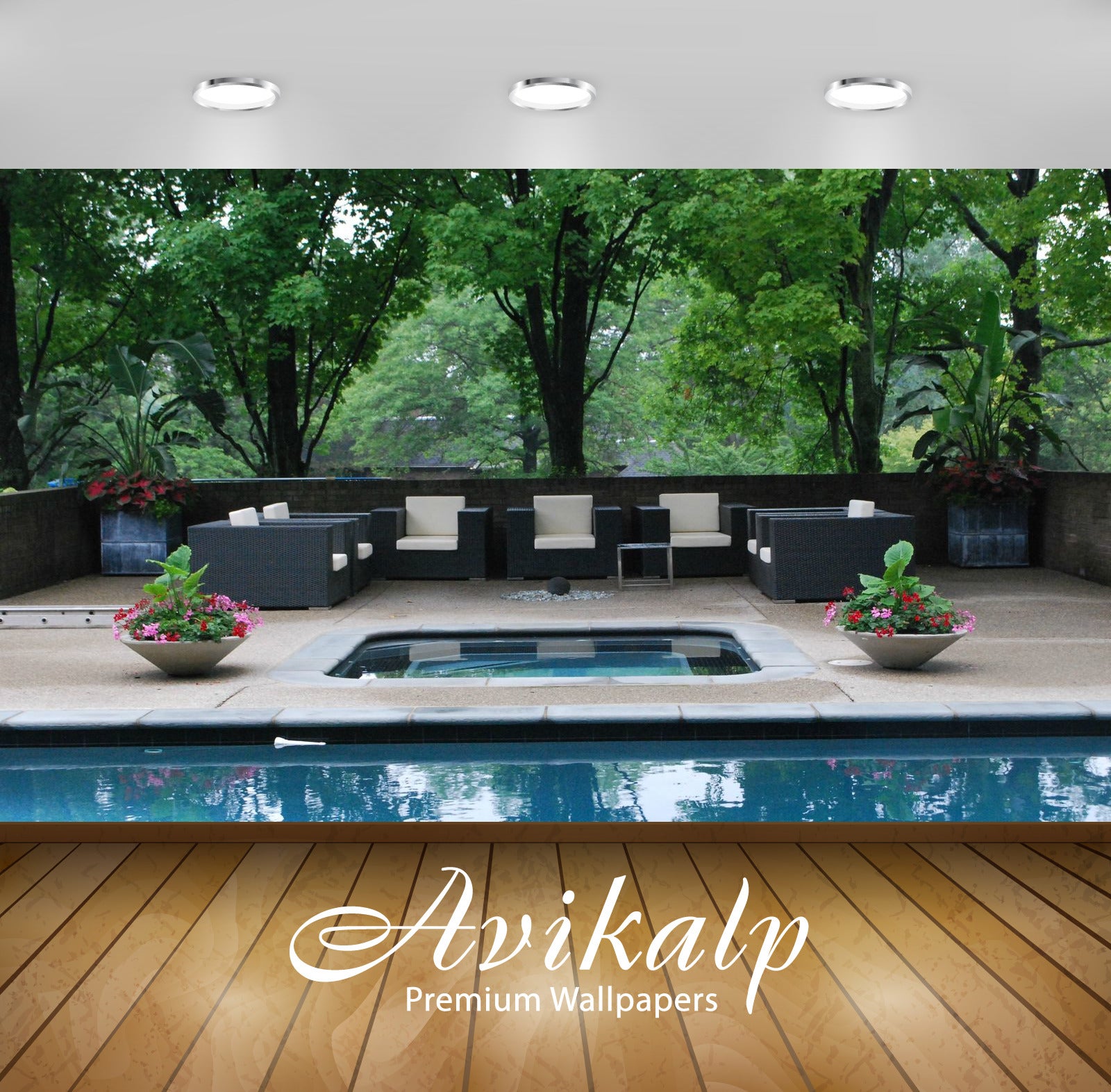 Avikalp Exclusive Resort Swimming Pool Nature AWI1182 HD Wallpapers for Living room, Hall, Kids Room Avikalp Exclusive Resort Swimming Pool Nature AWI1182 HD Wallpapers for Living room, Hall, Kids Room