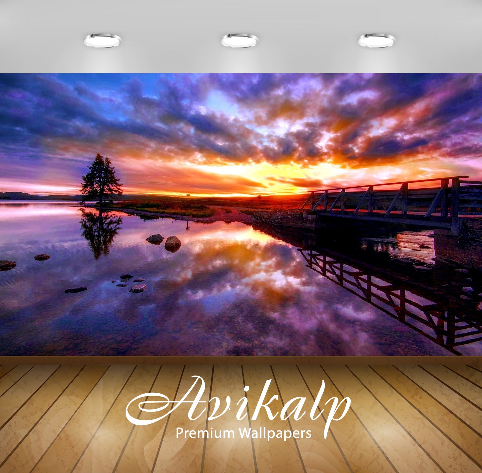 Avikalp Exclusive Sunset Sea AWI1222 HD Wallpapers for Living room, Hall, Kids Room, Kitchen, TV Bac Avikalp Exclusive Sunset Sea AWI1222 HD Wallpapers for Living room, Hall, Kids Room, Kitchen, TV Bac