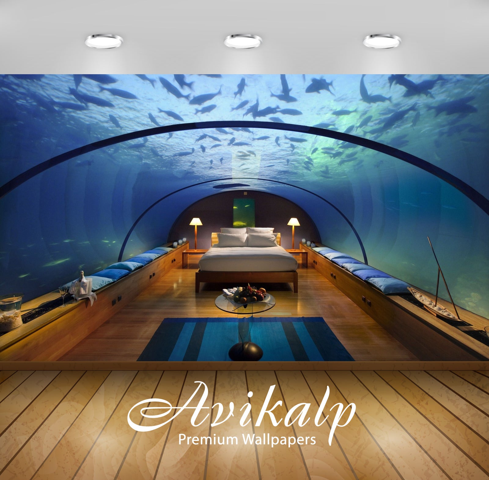 Avikalp Exclusive Underwater Bedroom AWI1244 HD Wallpapers for Living room, Hall, Kids Room, Kitchen Avikalp Exclusive Underwater Bedroom AWI1244 HD Wallpapers for Living room, Hall, Kids Room, Kitchen
