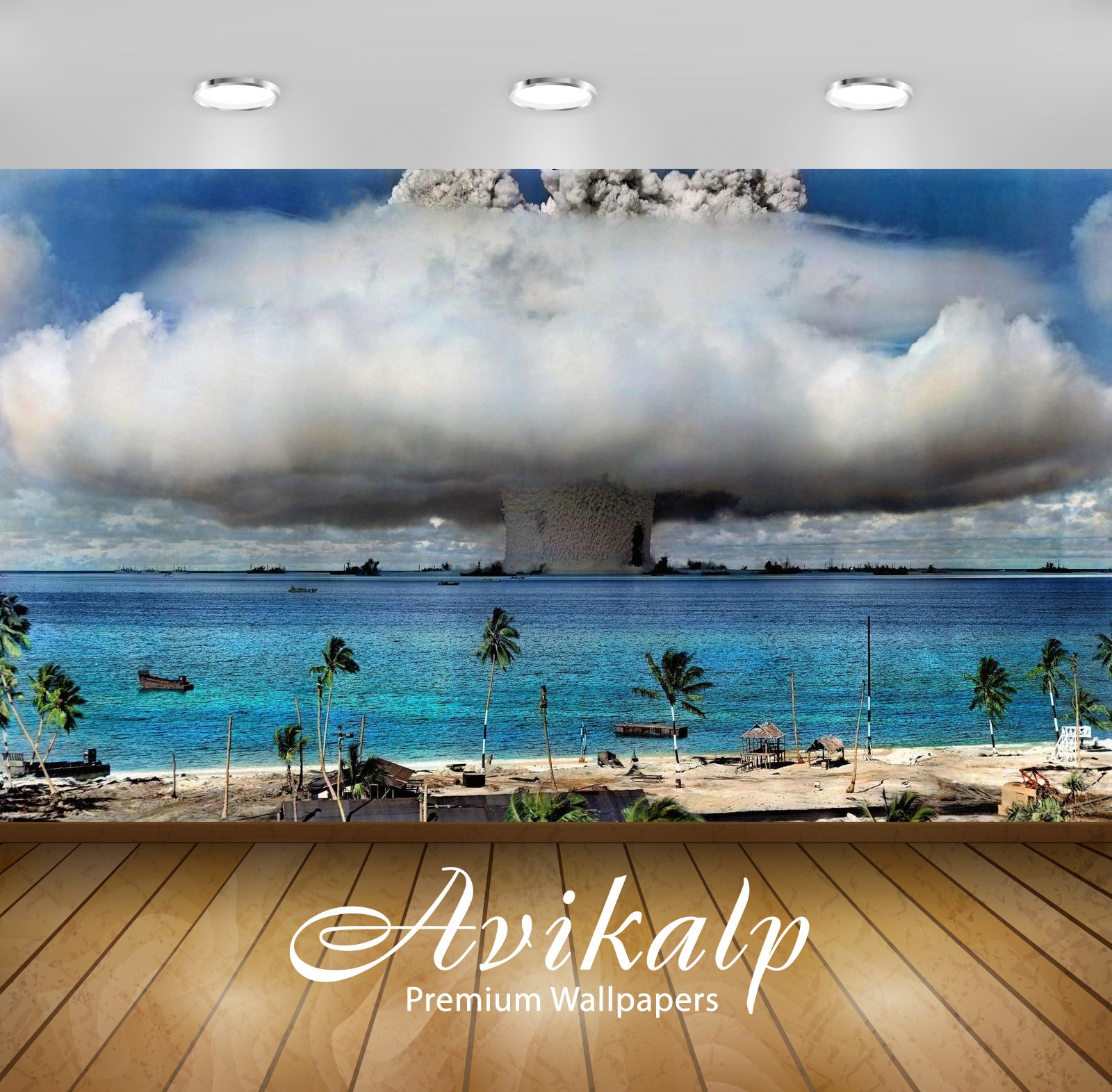 Avikalp Exclusive Awi1502 Explosion In Sea View Full HD Wallpapers for Living room, Hall, Kids Room, Avikalp Exclusive Awi1502 Explosion In Sea View Full HD Wallpapers for Living room, Hall, Kids Room,