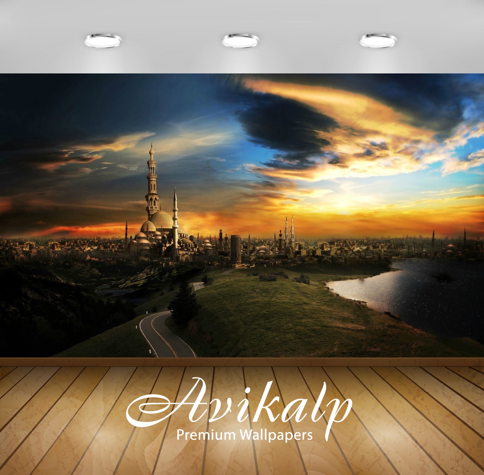 Avikalp Exclusive Awi1573 Castle Beautiful Morning Full HD Wallpapers for Living room, Hall, Kids Ro Avikalp Exclusive Awi1573 Castle Beautiful Morning Full HD Wallpapers for Living room, Hall, Kids Ro