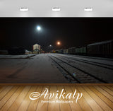 Avikalp Exclusive Awi1733 Railway Track Night View Full HD Wallpapers for Living room, Hall, Kids Ro Avikalp Exclusive Awi1733 Railway Track Night View Full HD Wallpapers for Living room, Hall, Kids Ro