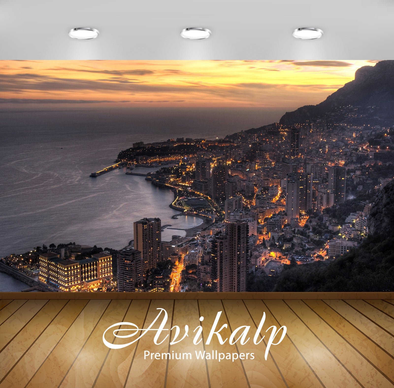 Avikalp Exclusive Awi1976 Monaco City View Full HD Wallpapers for Living room, Hall, Kids Room, Kitc Avikalp Exclusive Awi1976 Monaco City View Full HD Wallpapers for Living room, Hall, Kids Room, Kitc