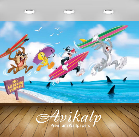 Avikalp Exclusive Awi2205 Bugs Bunny Sylvester the Cat Tweety Bird and Tasmanian Devil prohibited Su