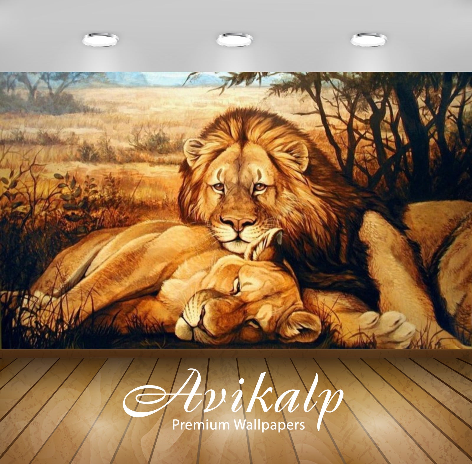 Avikalp Exclusive Awi2378 Animals Lion Lioness Relaxing Full HD Wallpapers for Living room, Hall, Ki Avikalp Exclusive Awi2378 Animals Lion Lioness Relaxing Full HD Wallpapers for Living room, Hall, Ki