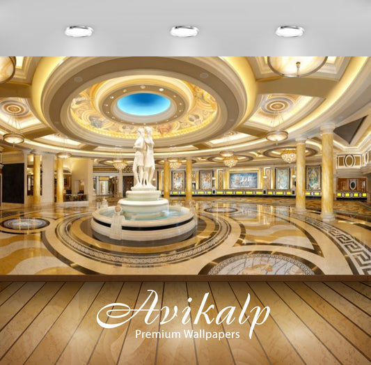 Avikalp Exclusive Awi2470 Caesars Palace Indoor Interior Mosaic Sculpture Paintings Full HD Wallpape