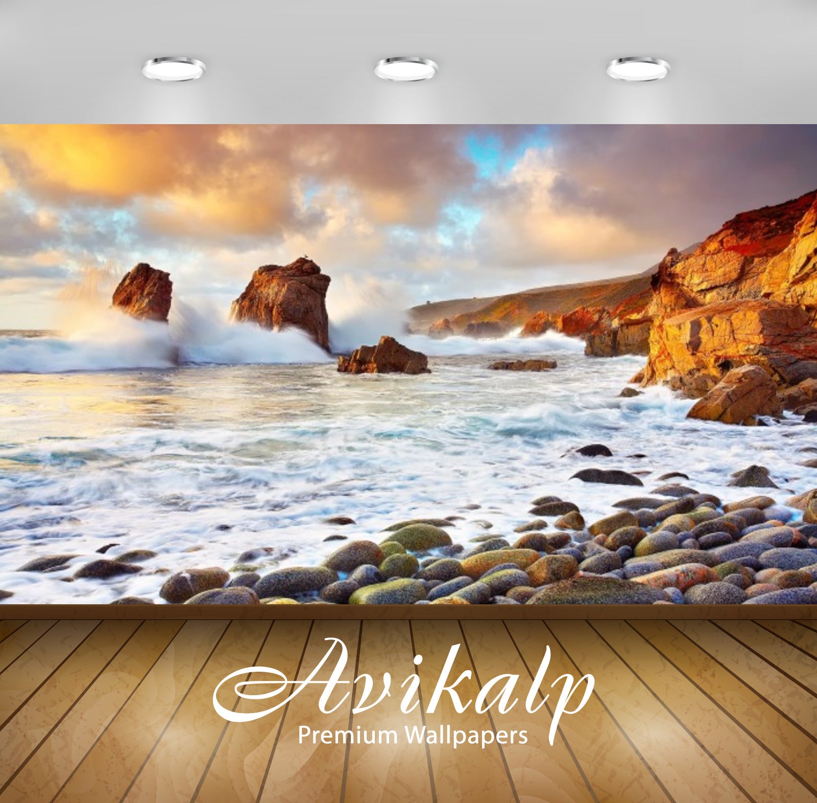 Avikalp Exclusive Awi2474 California Rocks Clouds Ocean Waves Full HD Wallpapers for Living room, Ha Avikalp Exclusive Awi2474 California Rocks Clouds Ocean Waves Full HD Wallpapers for Living room, Ha