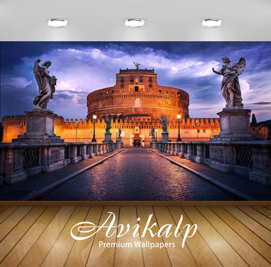 Avikalp Exclusive Awi2483 Castel Santangelo Is Towering Cylindrical Building In Parco Adriano Rome I