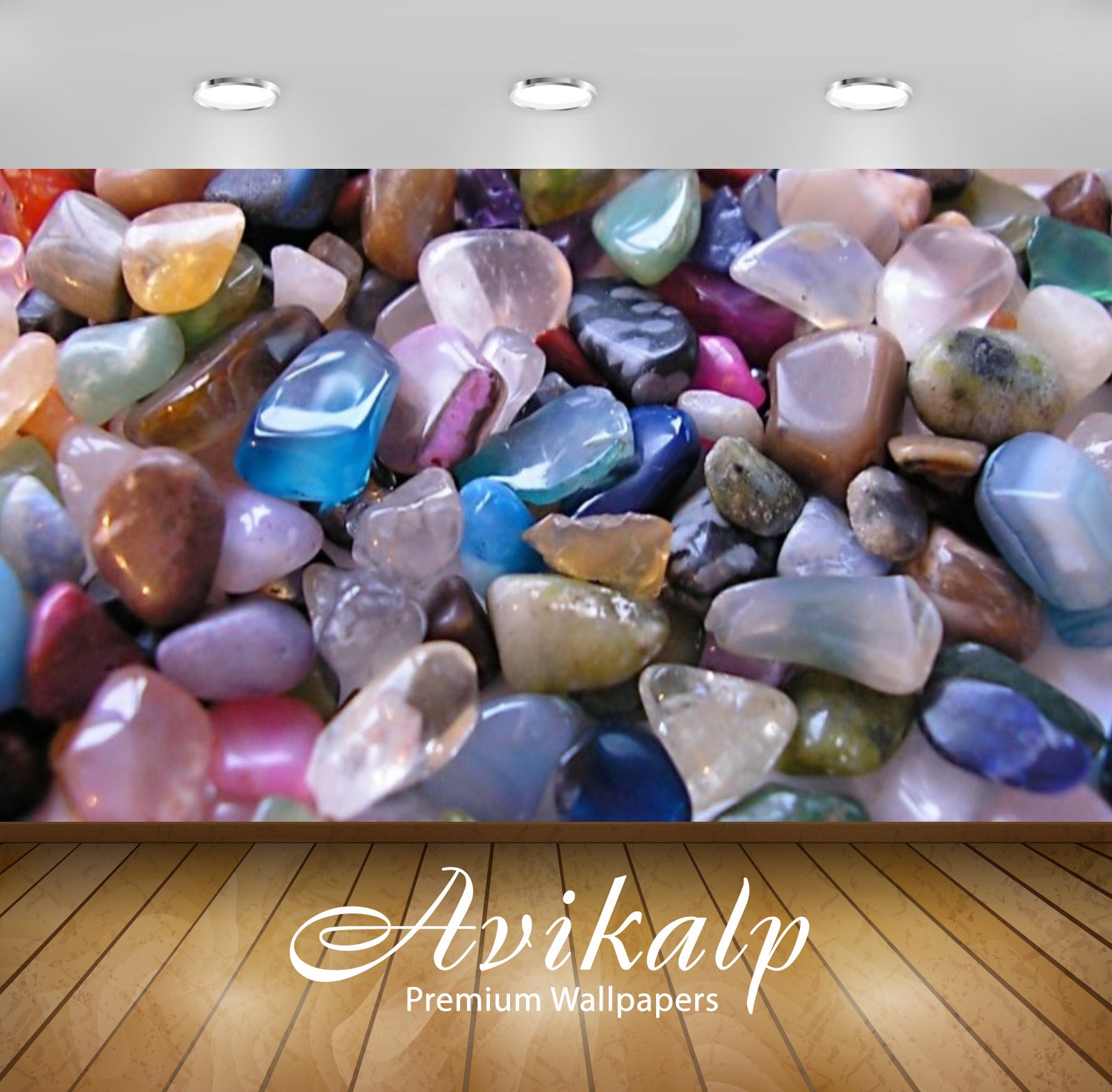 Avikalp Exclusive Awi2517 Colourful Stones Full HD Wallpapers for Living room, Hall, Kids Room, Kitc Avikalp Exclusive Awi2517 Colourful Stones Full HD Wallpapers for Living room, Hall, Kids Room, Kitc