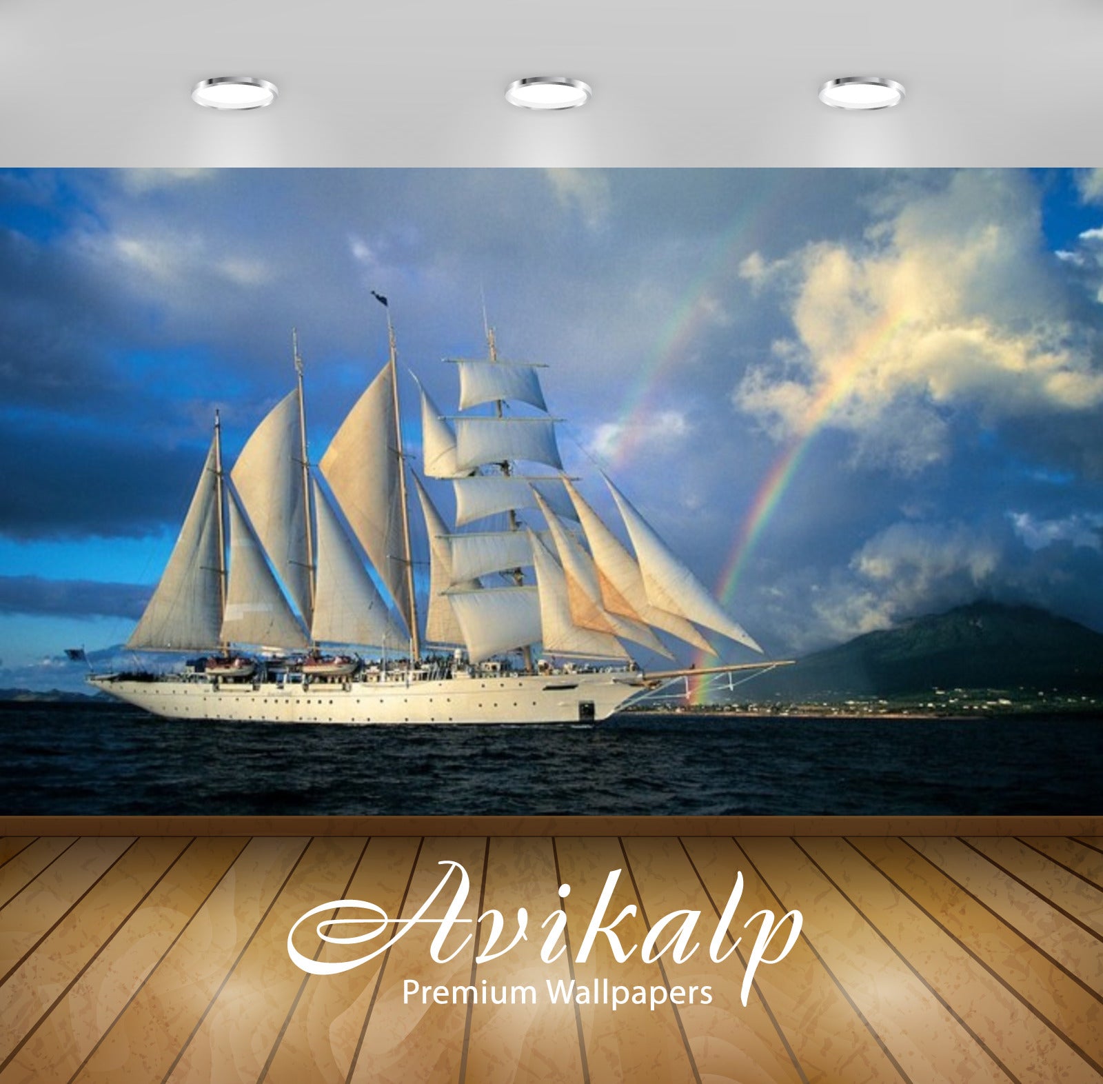 Avikalp Exclusive Awi2574 Double Rainbow Flyer Full HD Wallpapers for Living room, Hall, Kids Room, Avikalp Exclusive Awi2574 Double Rainbow Flyer Full HD Wallpapers for Living room, Hall, Kids Room,