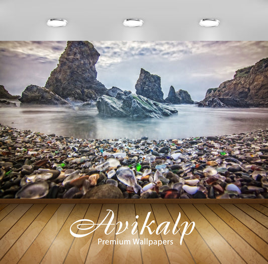 Avikalp Exclusive Awi2671 Glass Beach At Mccarrier State Park Near Fort Bragg California Usa Full HD