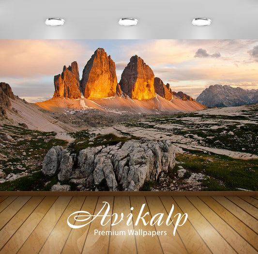 Avikalp Exclusive Awi2787 Le Tre Cime Di Lavaredo Dolomiti Italy Sunrise The First Sun Rays Full HD