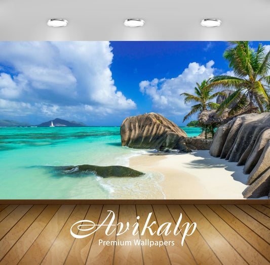 Avikalp Exclusive Awi3006 Seychelles Country In East Africa Blue Water Tropical Sand Beach Full HD W