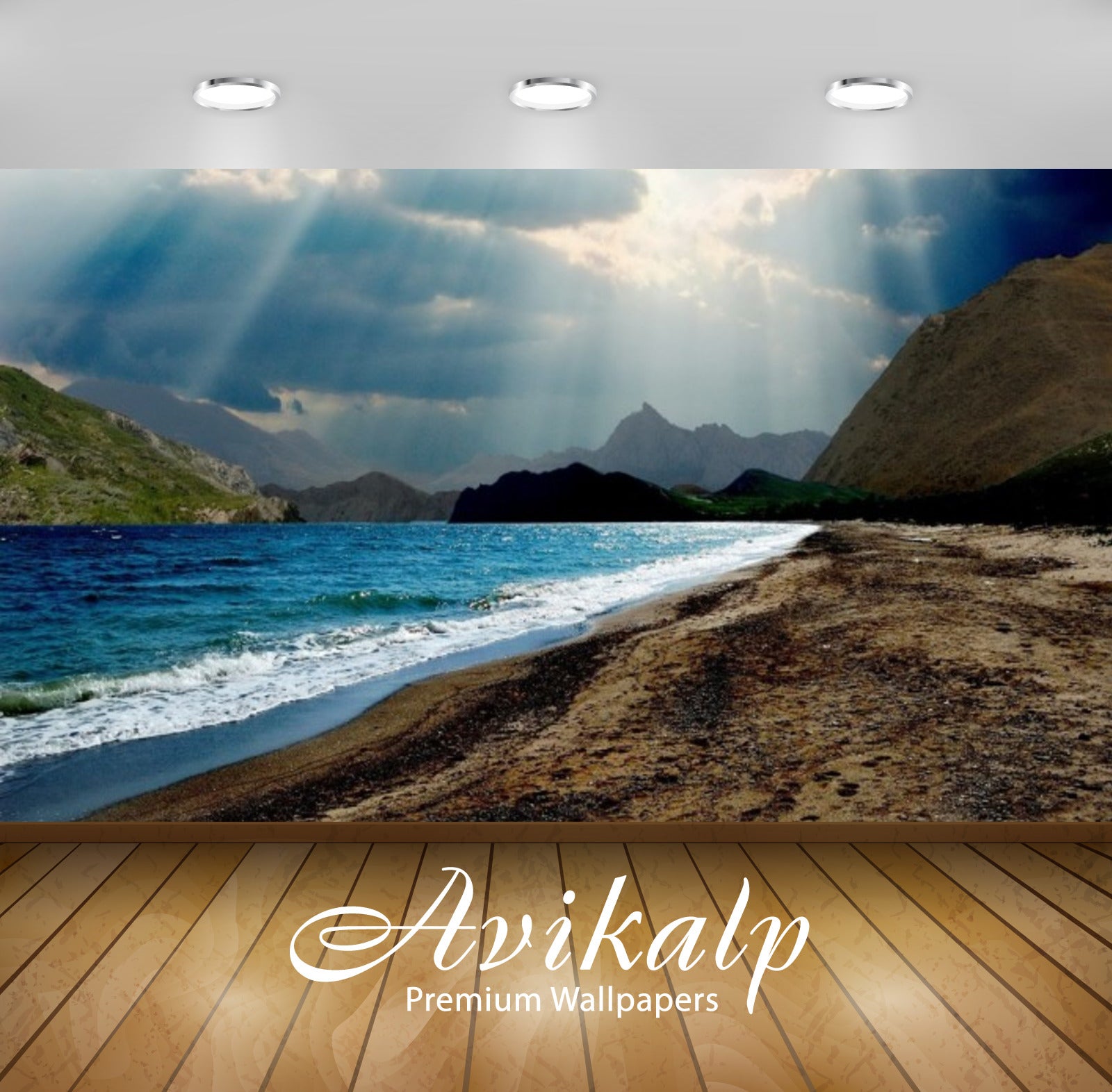 Avikalp Exclusive Awi3061 Sunbeams On A Lovely Sea Cove Beach Full HD Wallpapers for Living room, Ha Avikalp Exclusive Awi3061 Sunbeams On A Lovely Sea Cove Beach Full HD Wallpapers for Living room, Ha