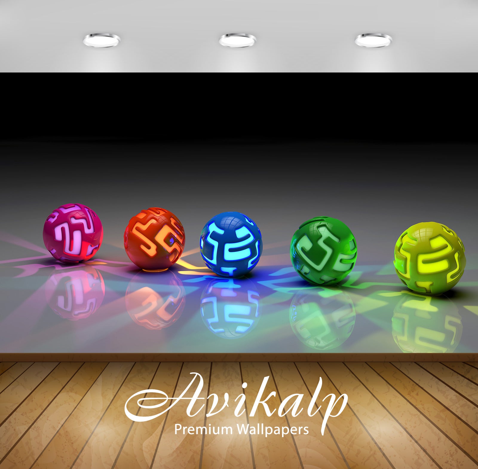 Avikalp Exclusive Awi3577 Colorful Lit Orbs On The Ground Full HD Wallpapers for Living room, Hall, Avikalp Exclusive Awi3577 Colorful Lit Orbs On The Ground Full HD Wallpapers for Living room, Hall,