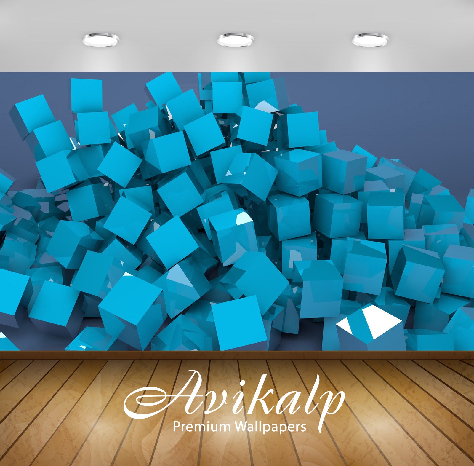 Avikalp Exclusive Awi3599 Cubes Full HD Wallpapers for Living room, Hall, Kids Room, Kitchen, TV Bac Avikalp Exclusive Awi3599 Cubes Full HD Wallpapers for Living room, Hall, Kids Room, Kitchen, TV Bac