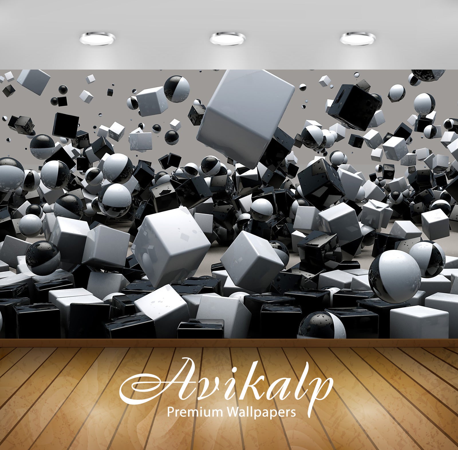 Avikalp Exclusive Awi3607 Cubes And Spheres Full HD Wallpapers for Living room, Hall, Kids Room, Kit Avikalp Exclusive Awi3607 Cubes And Spheres Full HD Wallpapers for Living room, Hall, Kids Room, Kit