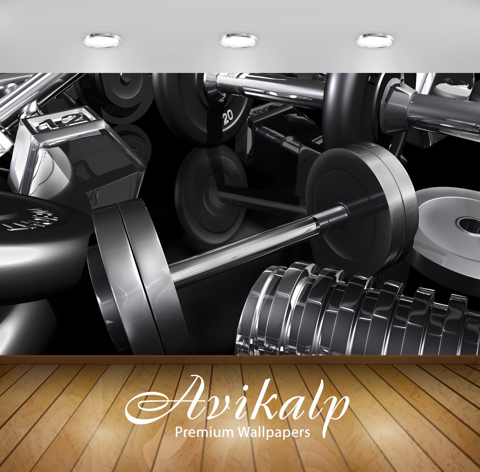 Avikalp Exclusive Awi3619 Dumbbells Full HD Wallpapers for Living room, Hall, Kids Room, Kitchen, TV Avikalp Exclusive Awi3619 Dumbbells Full HD Wallpapers for Living room, Hall, Kids Room, Kitchen, TV