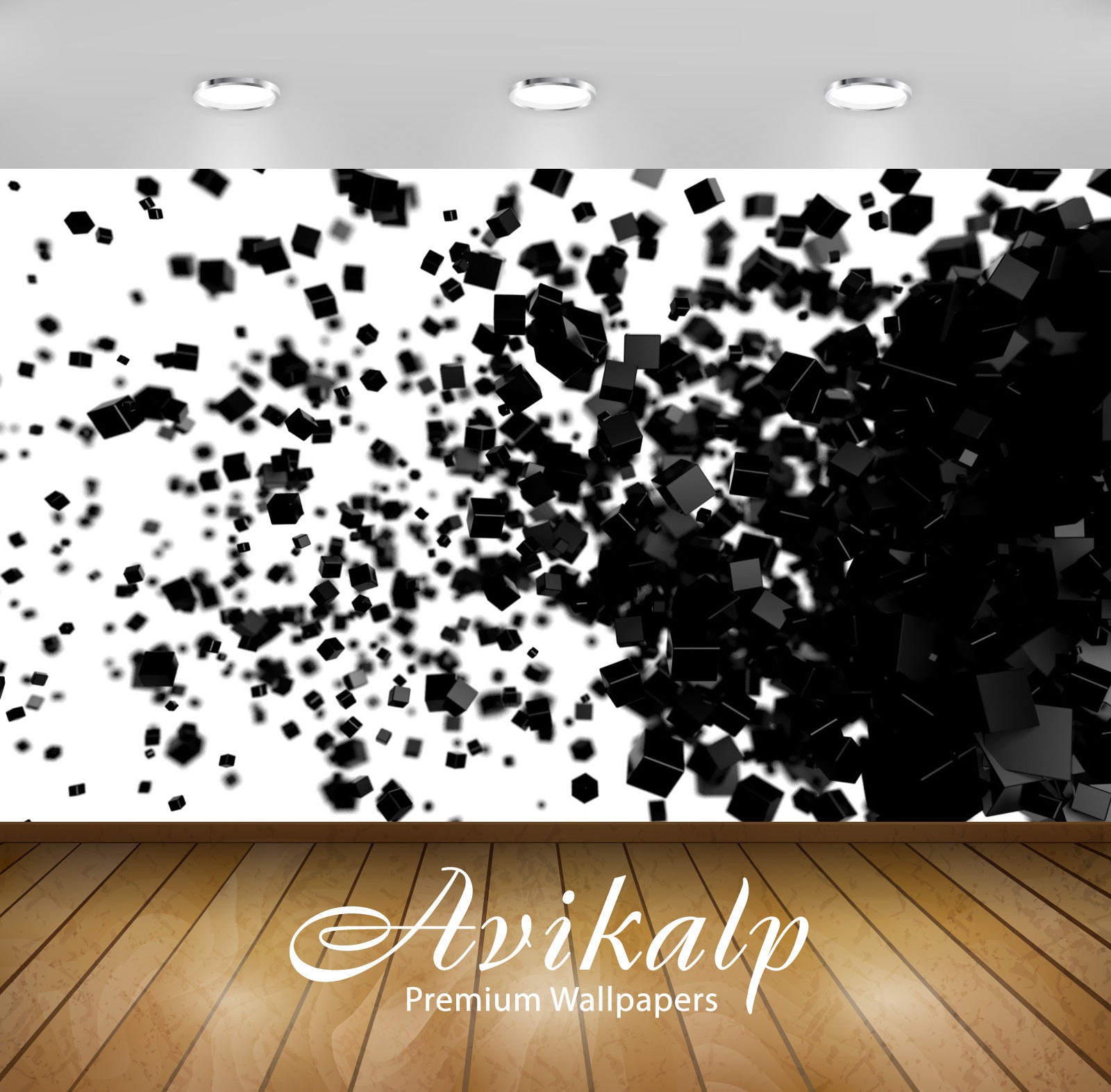 Avikalp Exclusive Awi3623 Exploding Cubes Full HD Wallpapers for Living room, Hall, Kids Room, Kitch Avikalp Exclusive Awi3623 Exploding Cubes Full HD Wallpapers for Living room, Hall, Kids Room, Kitch
