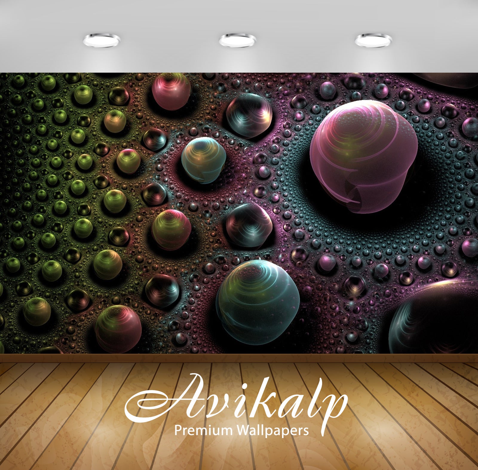 Avikalp Exclusive Awi3639 Fractal Drops Full HD Wallpapers for Living room, Hall, Kids Room, Kitchen Avikalp Exclusive Awi3639 Fractal Drops Full HD Wallpapers for Living room, Hall, Kids Room, Kitchen