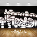 Avikalp Exclusive Awi3717 Glowing White Cuboids Full HD Wallpapers for Living room, Hall, Kids Room, Avikalp Exclusive Awi3717 Glowing White Cuboids Full HD Wallpapers for Living room, Hall, Kids Room,