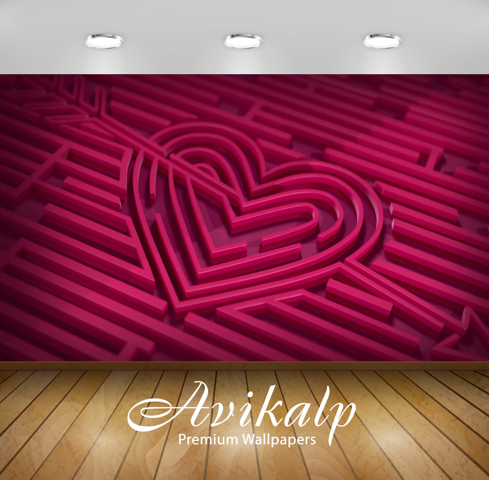 Avikalp Exclusive Awi3746 Heart And Arrow Full HD Wallpapers for Living room, Hall, Kids Room, Kitch Avikalp Exclusive Awi3746 Heart And Arrow Full HD Wallpapers for Living room, Hall, Kids Room, Kitch