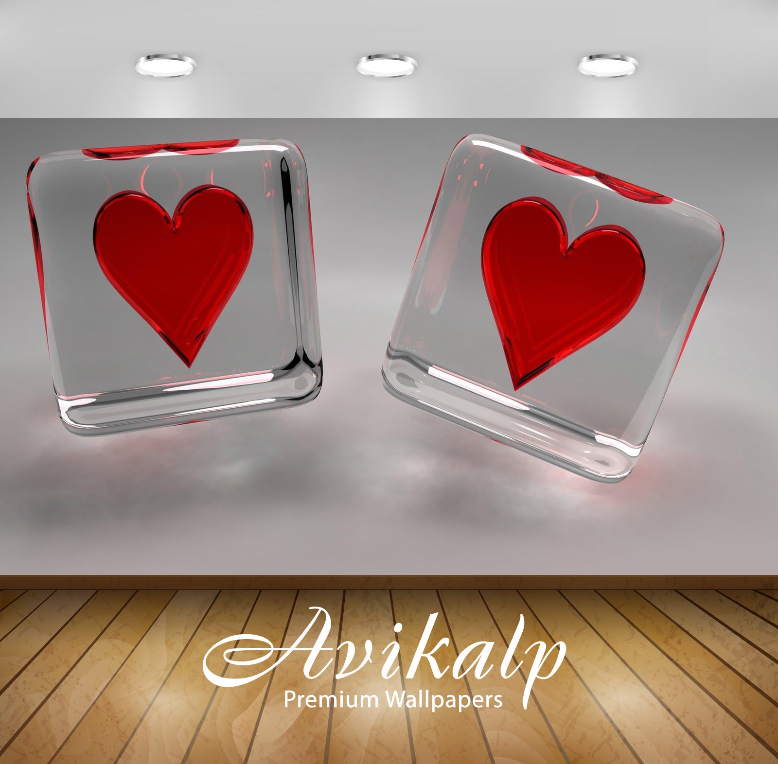 Avikalp Exclusive Awi3747 Heart Cubes Full HD Wallpapers for Living room, Hall, Kids Room, Kitchen, Avikalp Exclusive Awi3747 Heart Cubes Full HD Wallpapers for Living room, Hall, Kids Room, Kitchen,