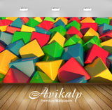 Avikalp Exclusive Awi3817 Multicolored Cubes Full HD Wallpapers for Living room, Hall, Kids Room, Ki Avikalp Exclusive Awi3817 Multicolored Cubes Full HD Wallpapers for Living room, Hall, Kids Room, Ki