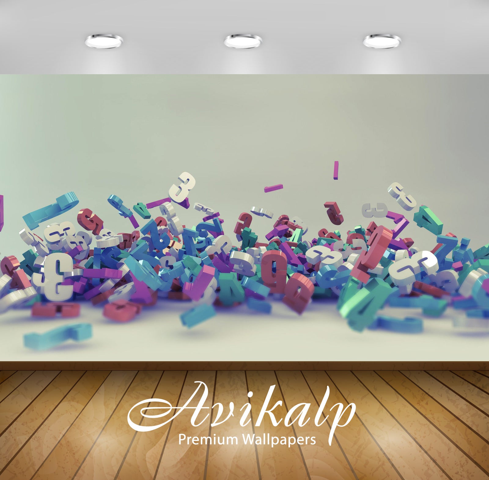 Avikalp Exclusive Awi3822 Numbers Full HD Wallpapers for Living room, Hall, Kids Room, Kitchen, TV B Avikalp Exclusive Awi3822 Numbers Full HD Wallpapers for Living room, Hall, Kids Room, Kitchen, TV B