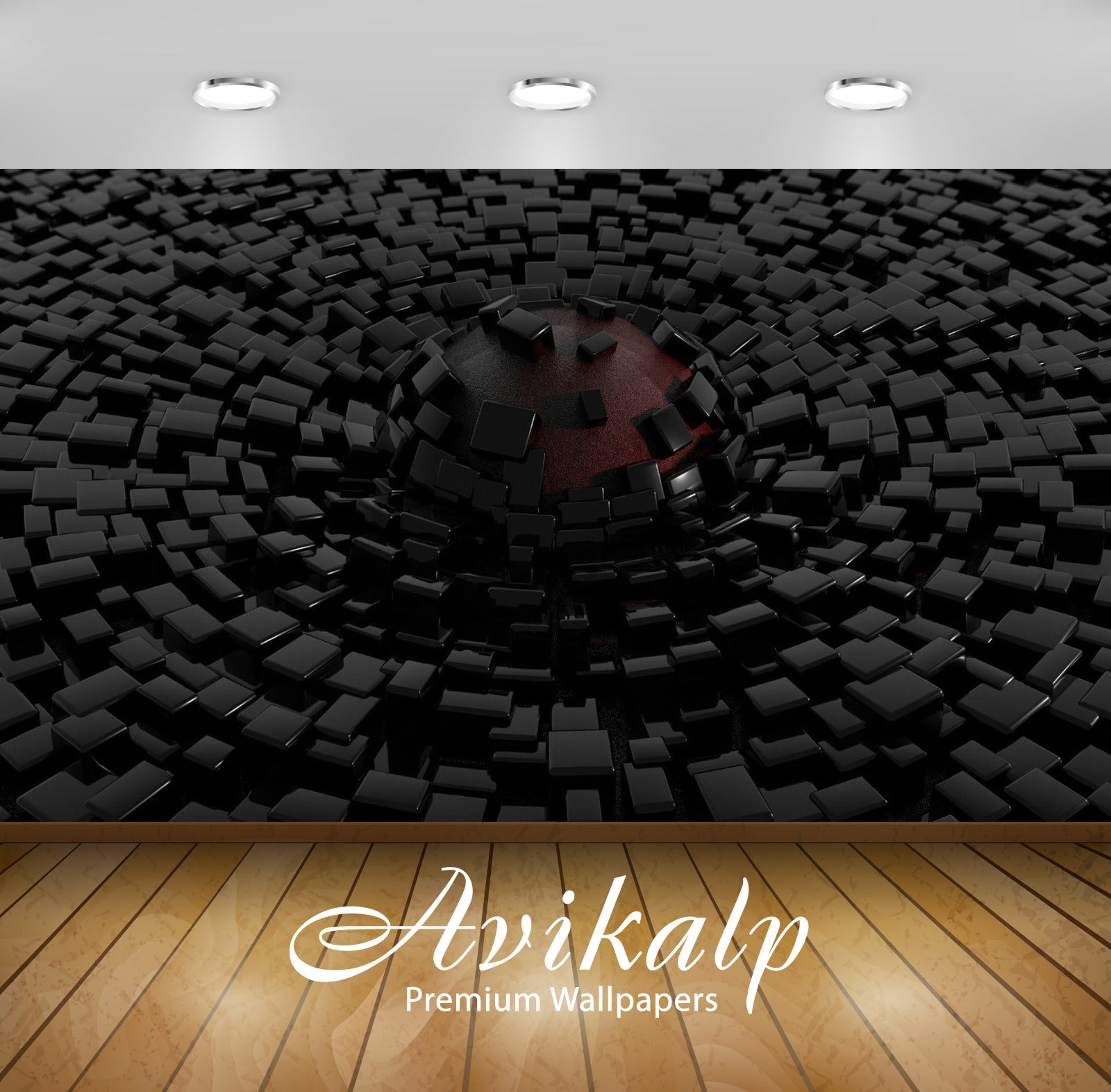 Avikalp Exclusive Awi3924 Sphere And Cubes Full HD Wallpapers for Living room, Hall, Kids Room, Kitc Avikalp Exclusive Awi3924 Sphere And Cubes Full HD Wallpapers for Living room, Hall, Kids Room, Kitc