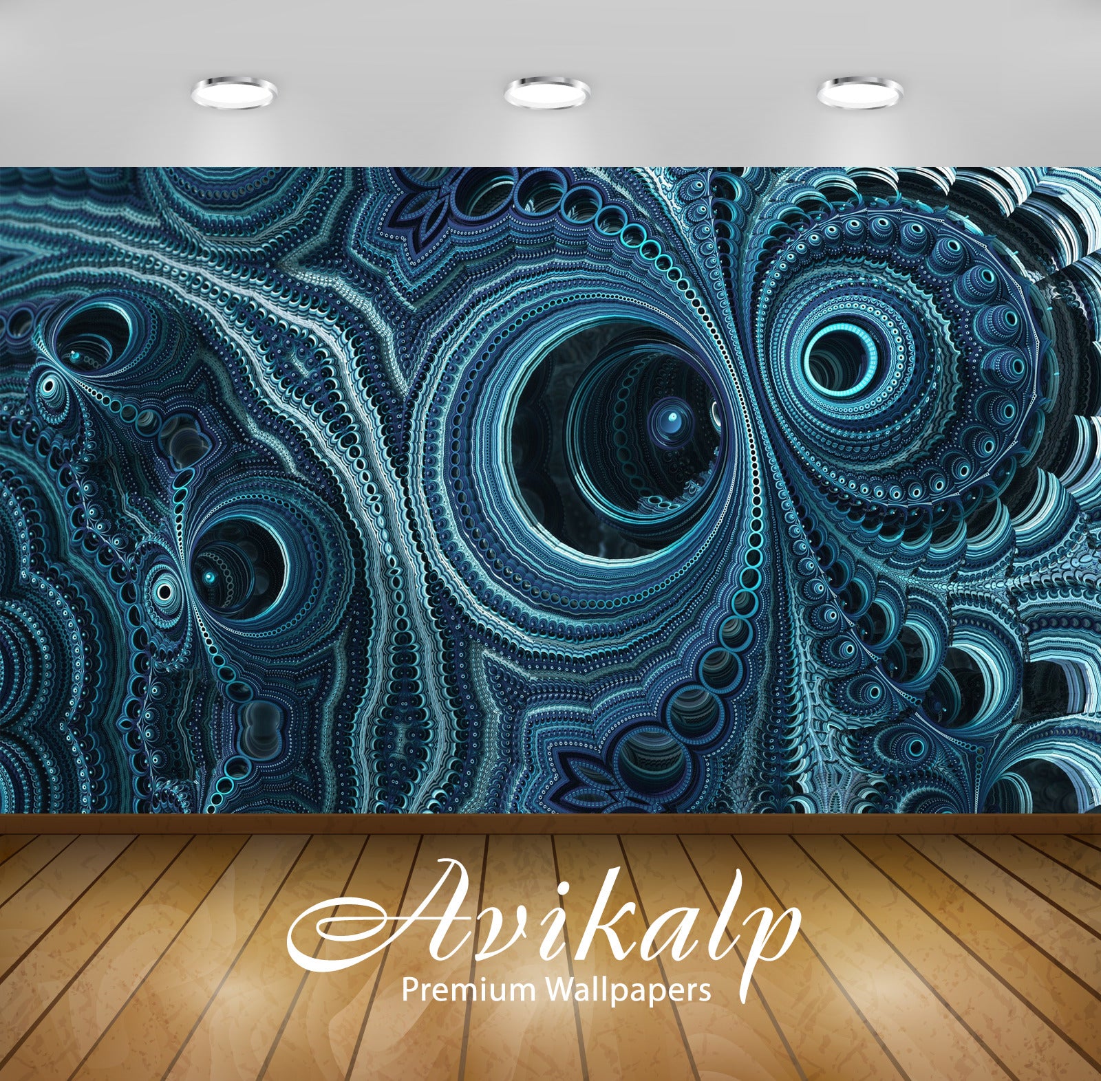 Avikalp Exclusive Awi4062 Blue Fractal Swirls Full HD Wallpapers for Living room, Hall, Kids Room, K Avikalp Exclusive Awi4062 Blue Fractal Swirls Full HD Wallpapers for Living room, Hall, Kids Room, K